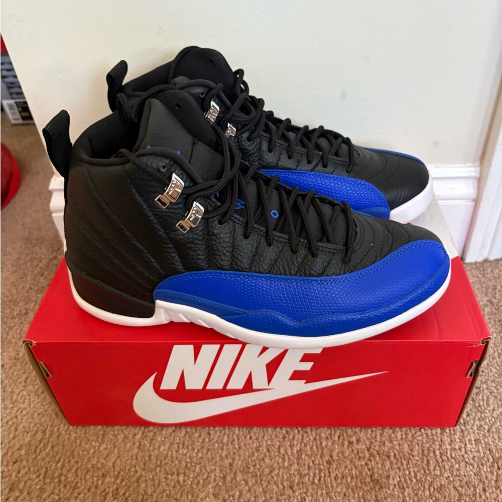 Nike Men’s Black and Blue High-Top Athletic Sneakers